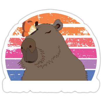 Don't Worry Be Capy Cute Capybara - Sticker size S (10 x 10 cm) - white matte - Front