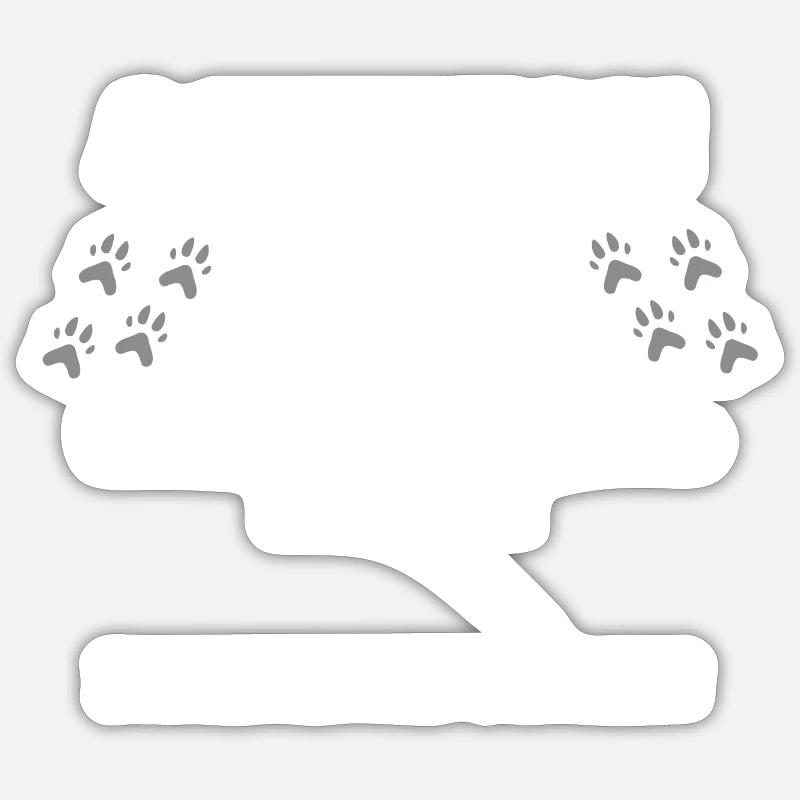 Draußen mit dem Hund. - Sticker Größe S (10 x 10 cm) - Mattweiß
