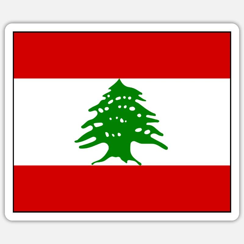 Libanon - Sticker Größe S (10 x 10 cm) - Mattweiß