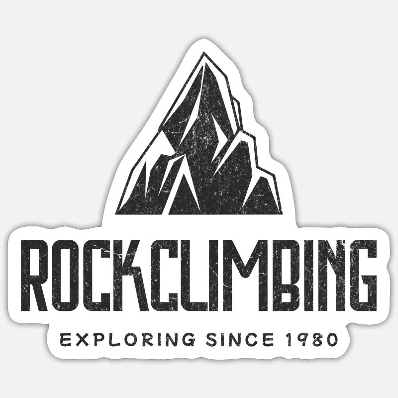 Logo d’escalade représentant une montagne - Sticker taille S (10 x 10 cm) - blanc mat