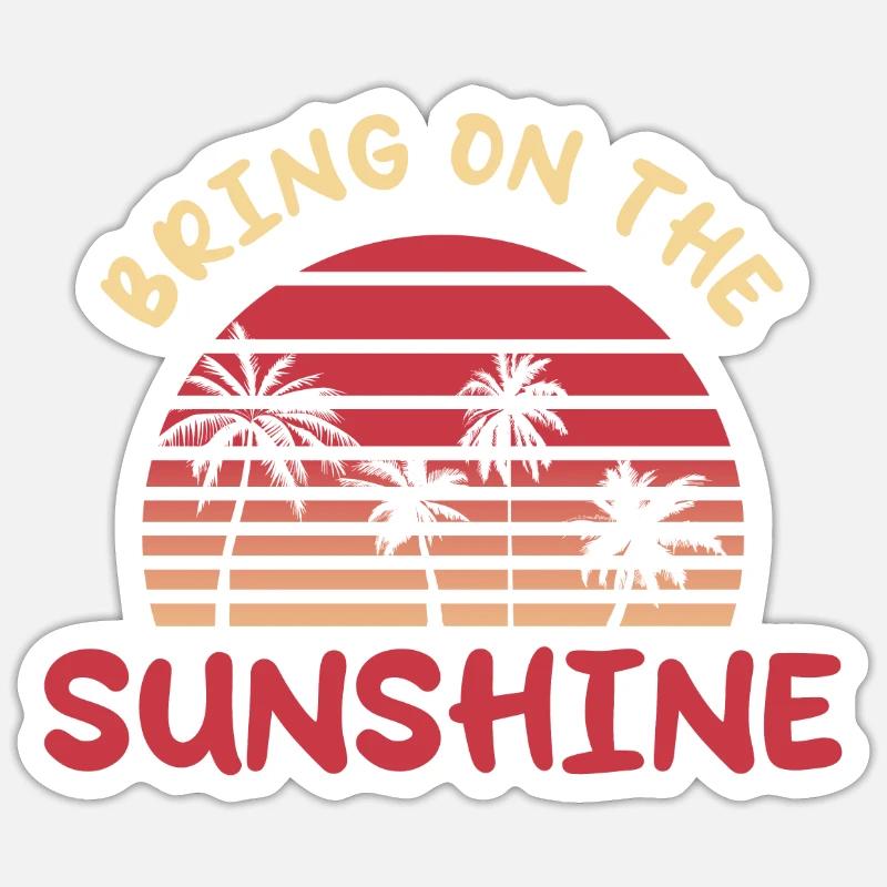 Apportez le soleil - Sticker taille S (10 x 10 cm) - blanc mat