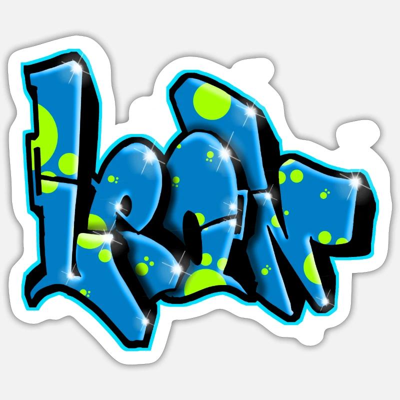 Leon Graffiti Name Printable on Everything Sticker size S (10 x 10 cm)