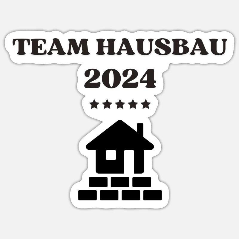 Construction de la maison d’équipe 2024 Sticker taille S (10 x 10 cm)