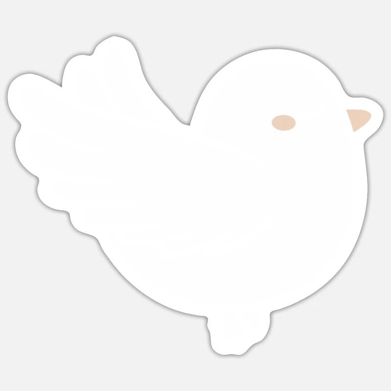 Taube - Sticker Größe S (10 x 10 cm) - Mattweiß