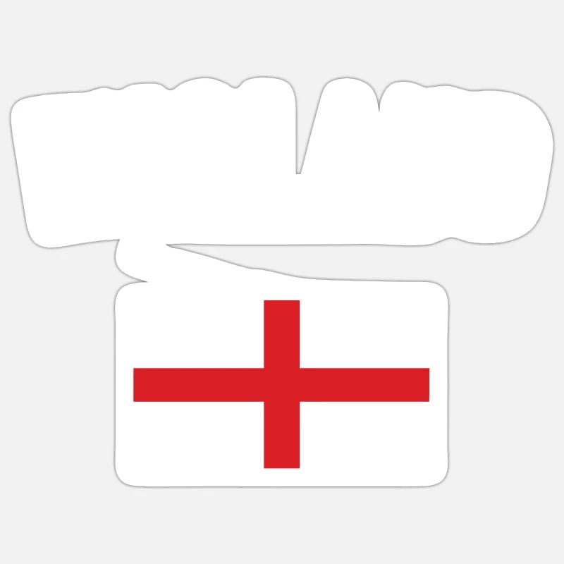 England Flag - Sticker size S (10 x 10 cm) - white matte