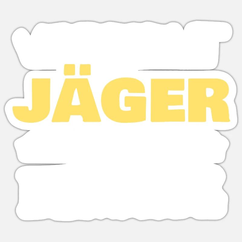 Gift for hunters - Sticker size S (10 x 10 cm) - white matte