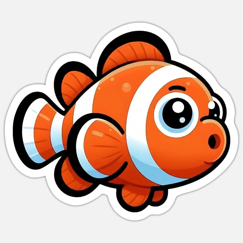 Clownfish - Sticker size S (10 x 10 cm) - white matte