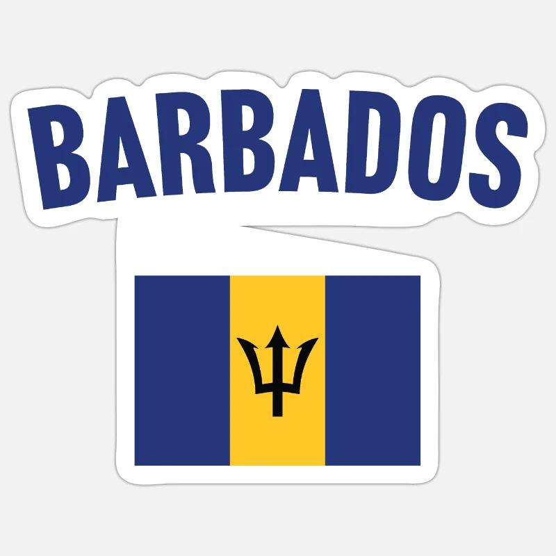 Drapeau de la Barbade Sticker taille S (10 x 10 cm)