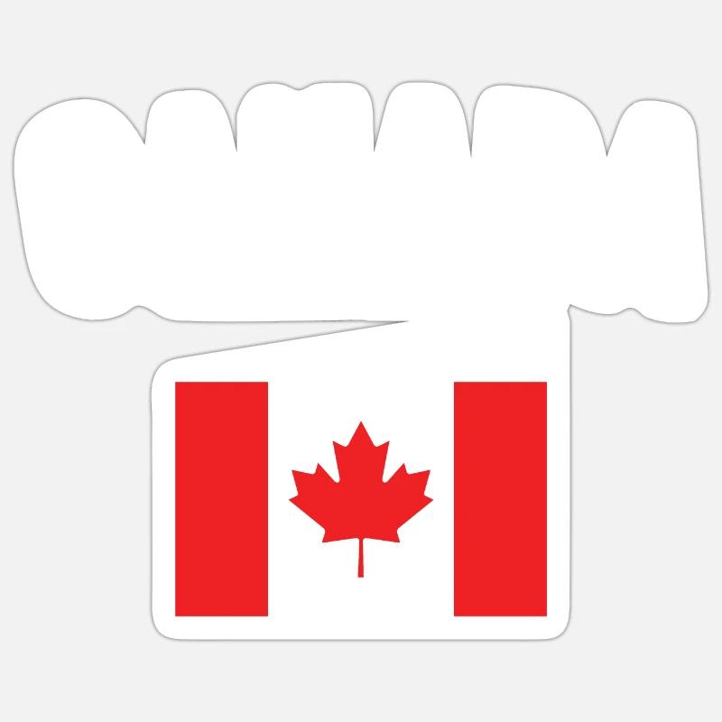 Drapeau du Canada Sticker taille S (10 x 10 cm)