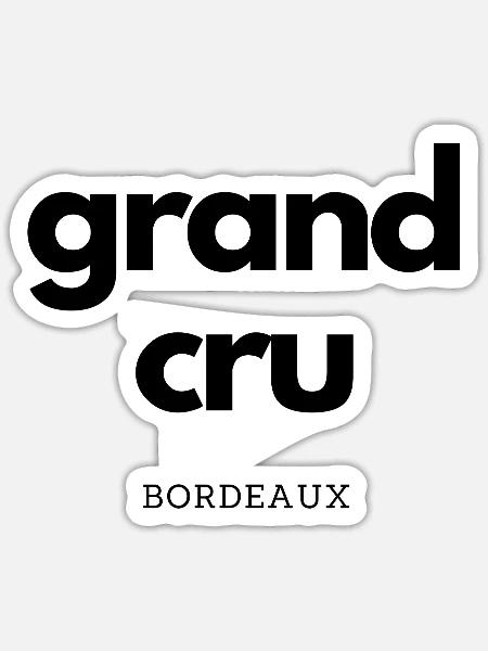 grand cru bordeaux - Sticker Größe S (10 x 10 cm) - Mattweiß