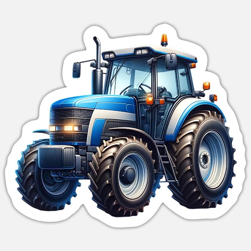 Traktor - Sticker Größe S (10 x 10 cm) - Mattweiß