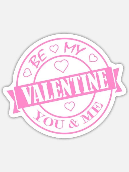 valentine 001 - Sticker Größe S (10 x 10 cm) - Mattweiß