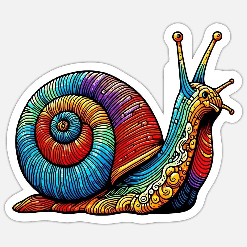 Snail - Sticker size S (10 x 10 cm) - white matte