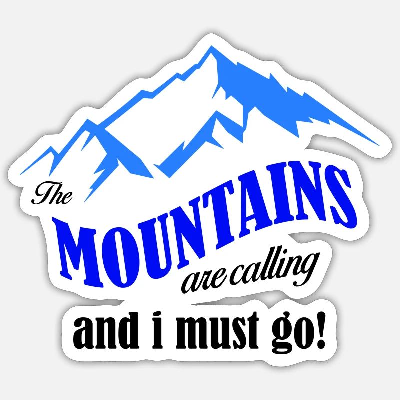 mountains are calling copy - Sticker size S (10 x 10 cm) - white matte