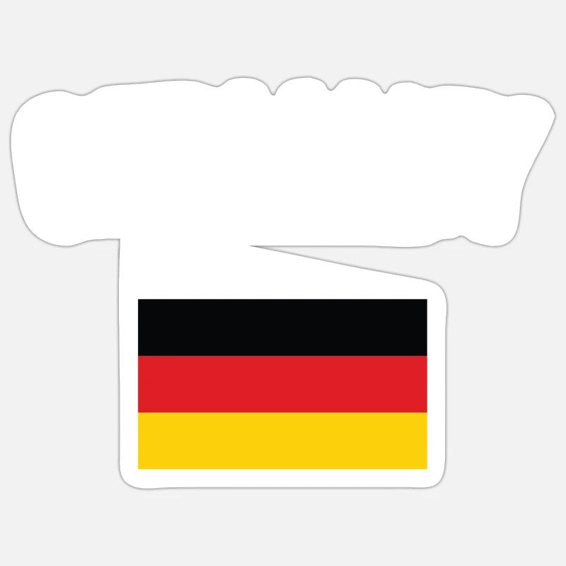 Drapeau de l’Allemagne - Sticker taille S (10 x 10 cm) - blanc mat