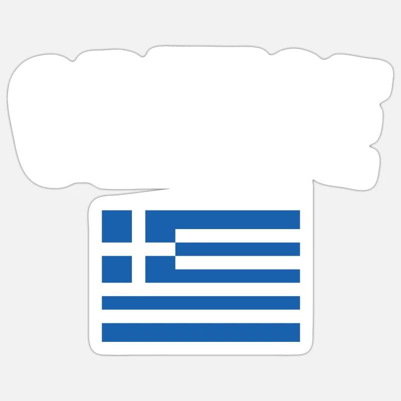 Drapeau de la Grèce Sticker taille S (10 x 10 cm)