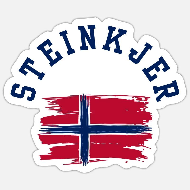 Steinkjer, Norvège - Sticker taille S (10 x 10 cm) - blanc mat