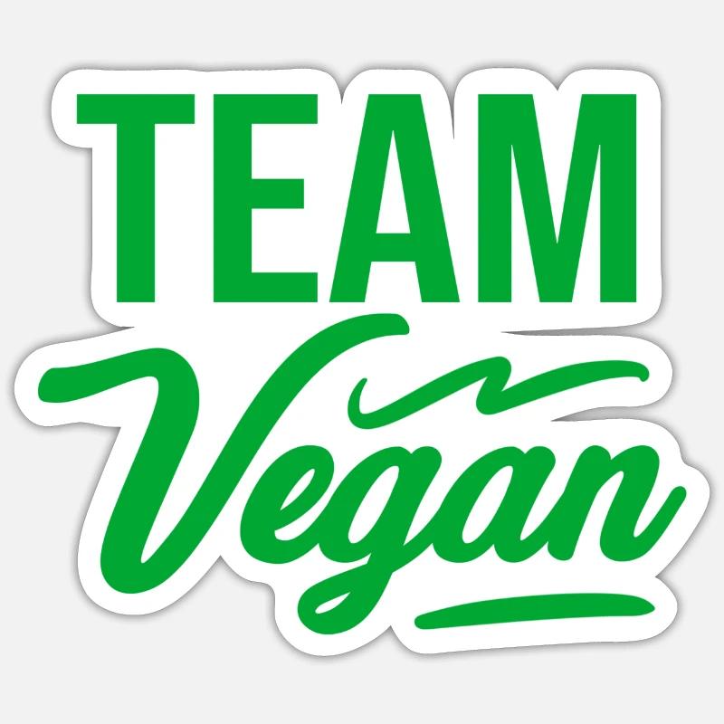 Équipe Vegan - Sticker taille S (10 x 10 cm) - blanc mat
