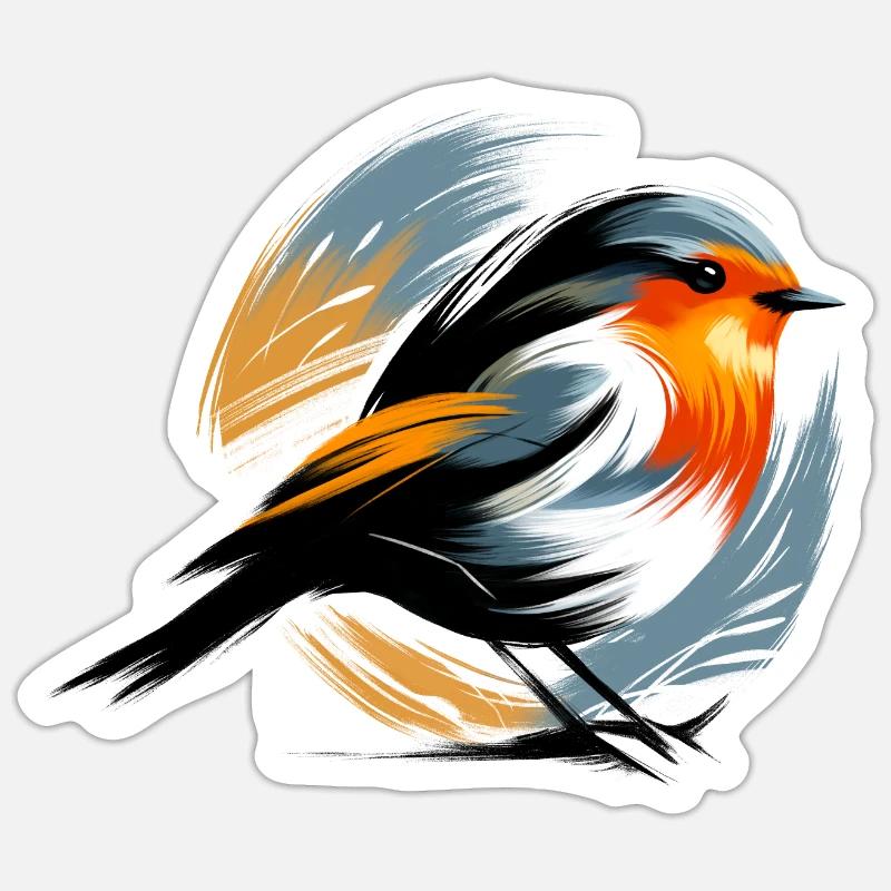 Robin Sticker size S (10 x 10 cm)