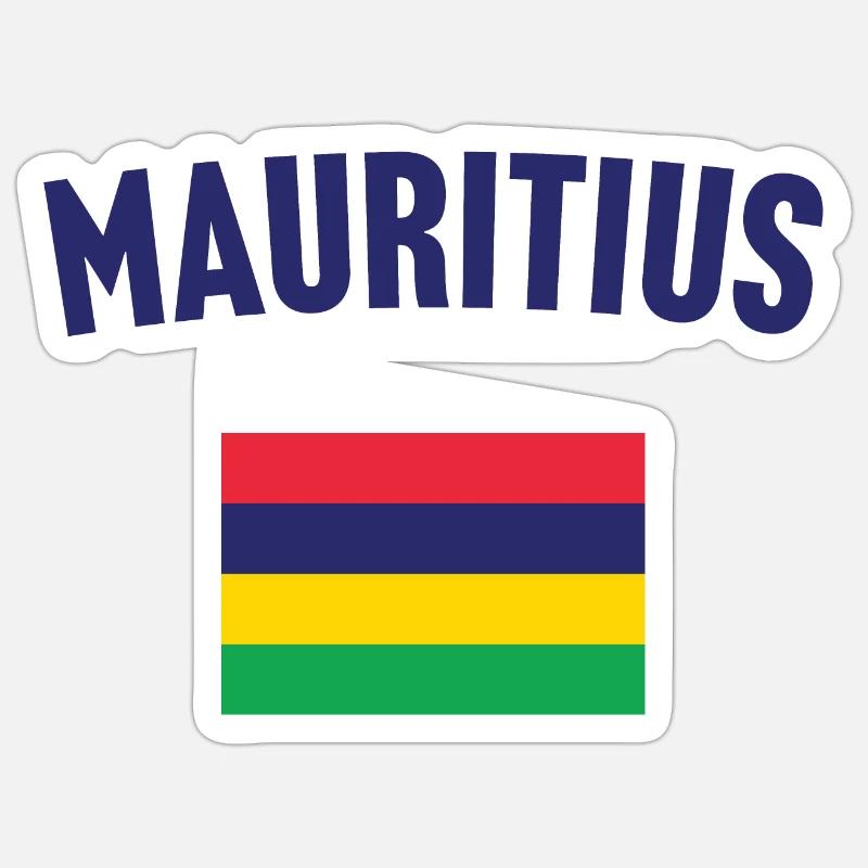 Mauritius Flag Sticker size S (10 x 10 cm)