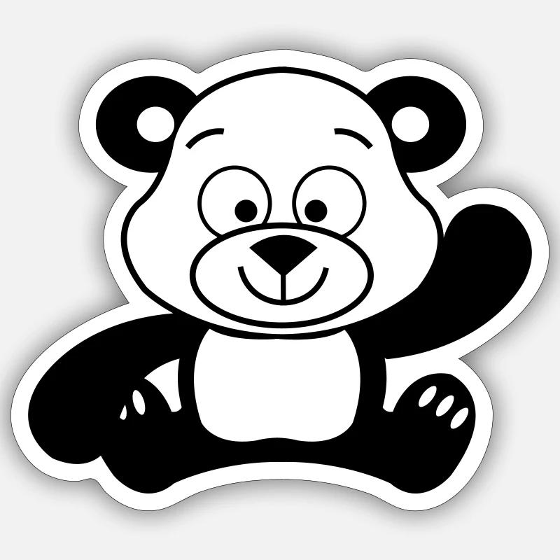 Panda Bear Cute - Sticker size S (10 x 10 cm) - white matte