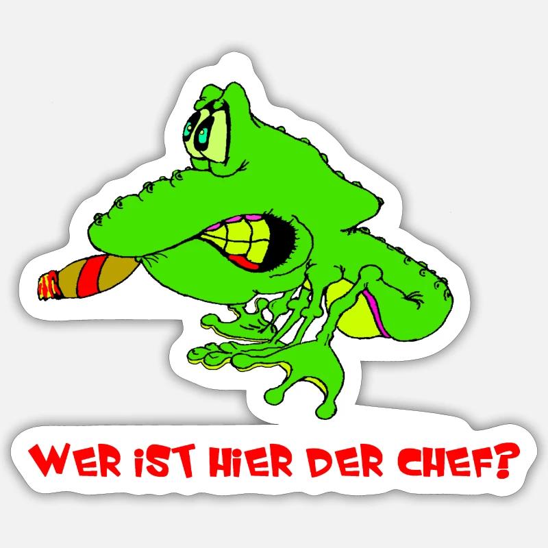 Chef Frog - Sticker size S (10 x 10 cm) - white matte