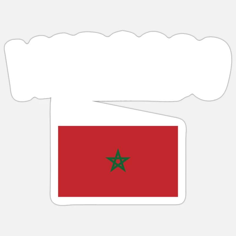 Drapeau du Maroc Sticker taille S (10 x 10 cm)