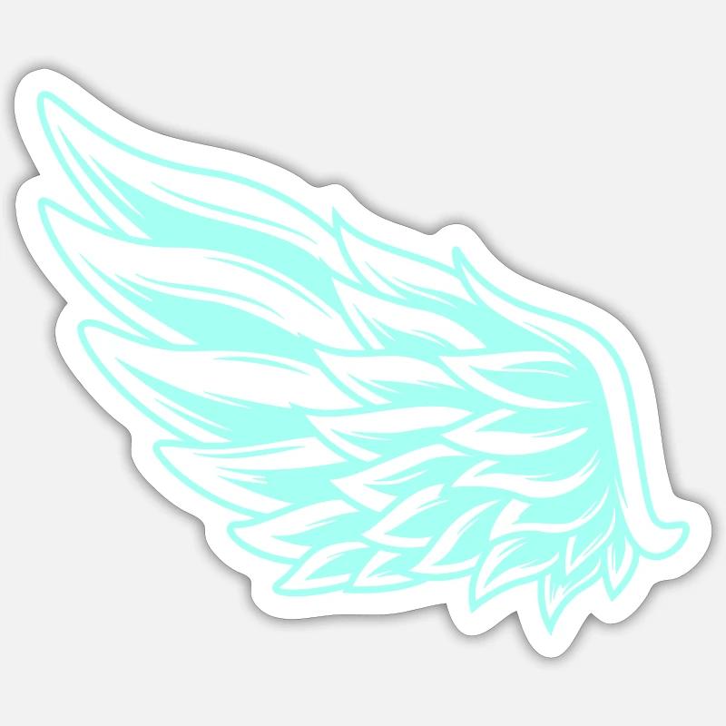 Wing 1 - Sticker size S (10 x 10 cm) - white matte