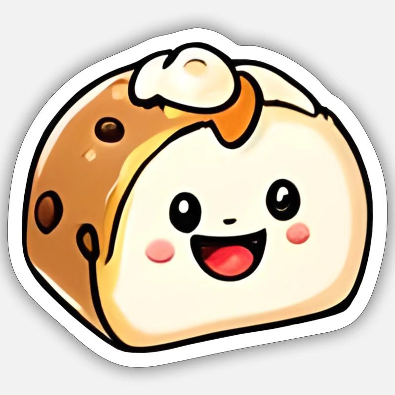 Kuchenzeit - Sticker Größe S (10 x 10 cm) - Mattweiß