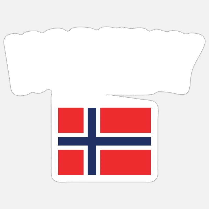 Norway Flag - Sticker size S (10 x 10 cm) - white matte