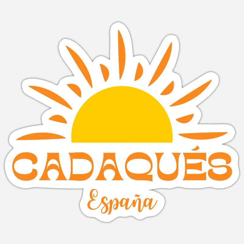 CADAQUÉS España Sun Design - Sticker size S (10 x 10 cm) - white matte