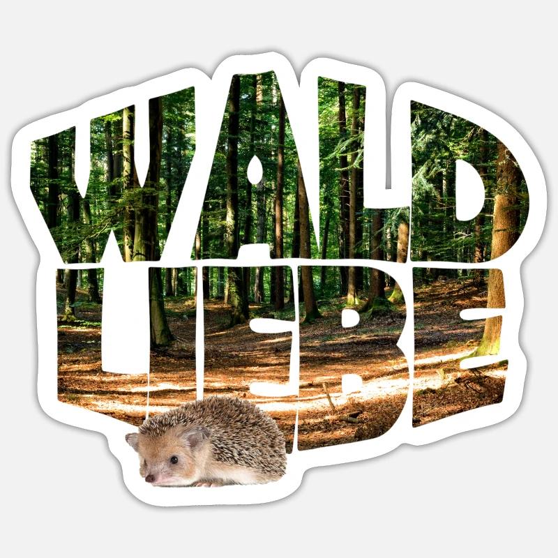 wald 20 waldliebe mit igel Sticker Größe S (10 x 10 cm)