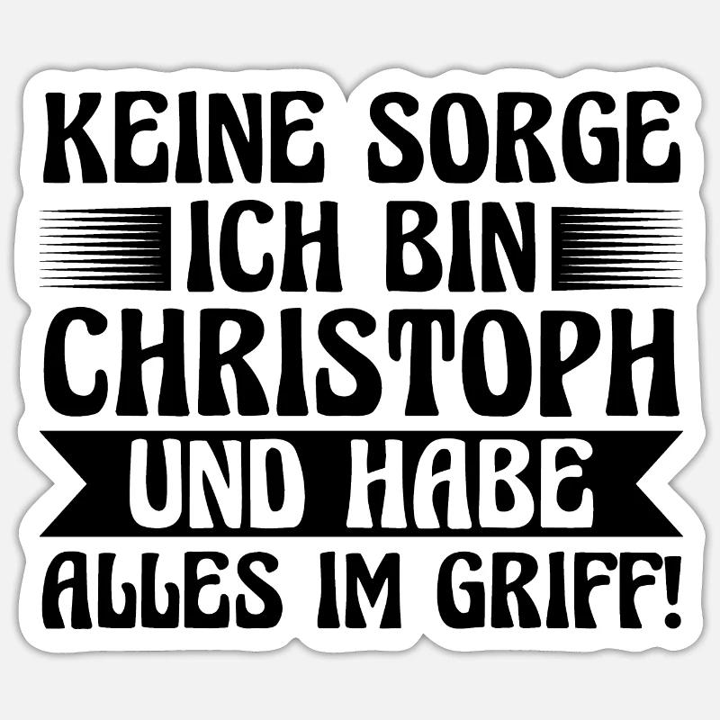 First name Chris Christoph - Sticker size S (10 x 10 cm) - white matte