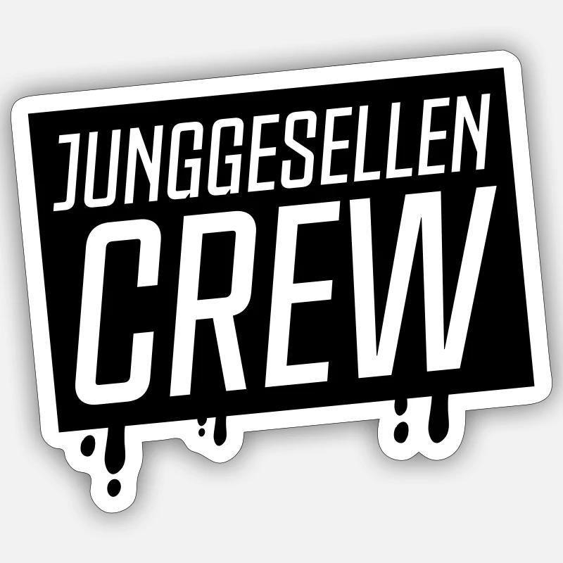 junggesellen crew Sticker Größe S (10 x 10 cm)