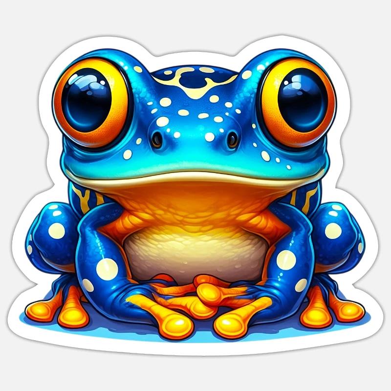 Frog - Sticker size S (10 x 10 cm) - white matte