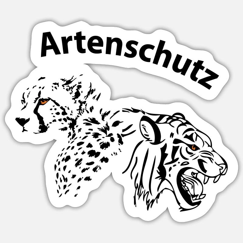 Artenschutz - Ökosystem - Sticker Größe S (10 x 10 cm) - Mattweiß