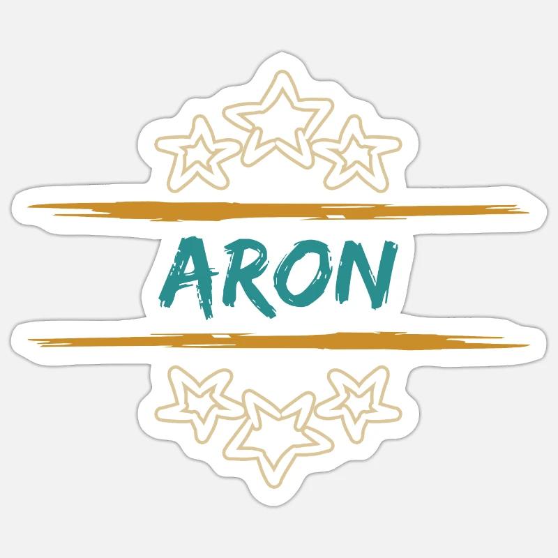 Aron - Sticker size S (10 x 10 cm) - white matte