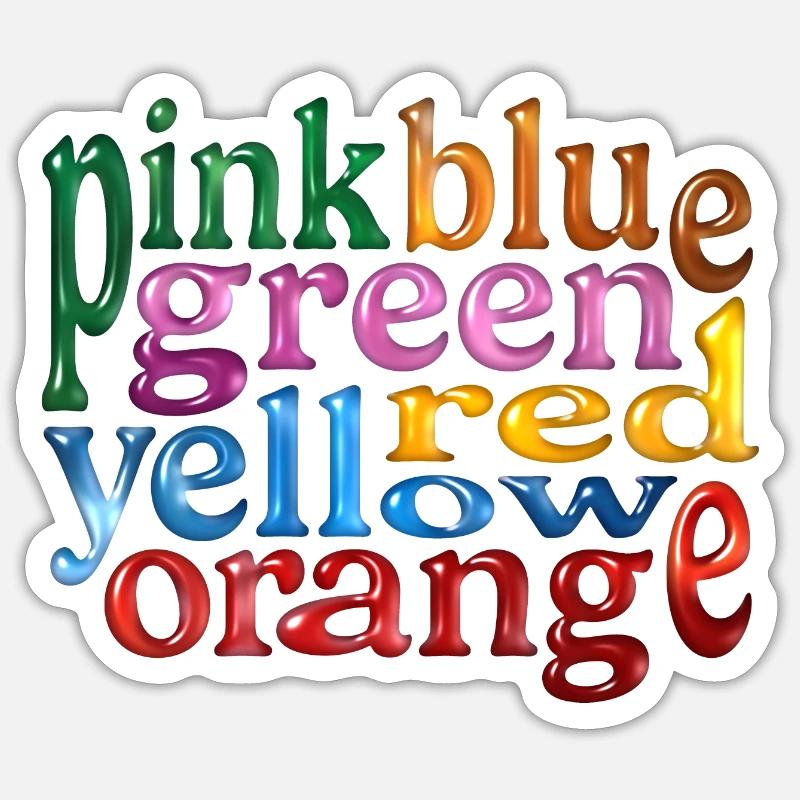 Falsche Farben - Sticker Größe S (10 x 10 cm) - Mattweiß
