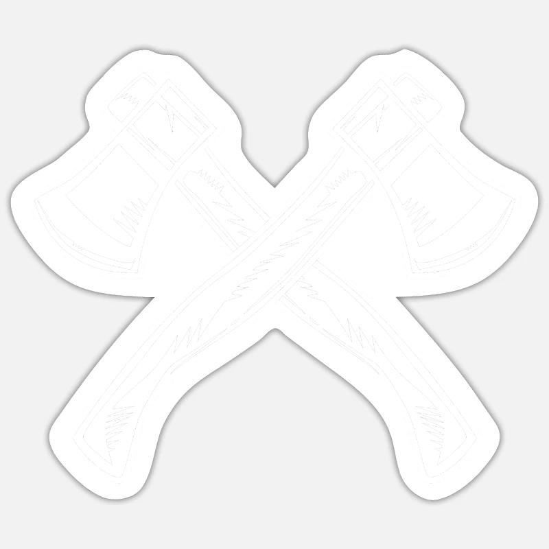 Lancer de hache Sticker taille S (10 x 10 cm)