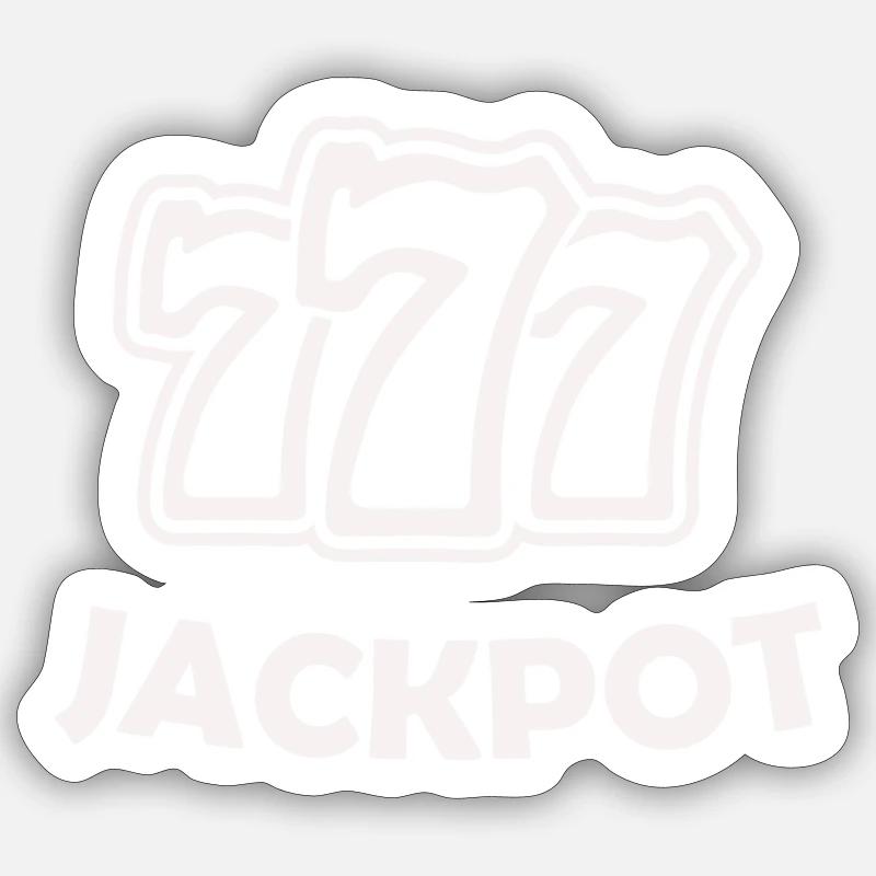 777 - Sticker Größe S (10 x 10 cm) - Mattweiß