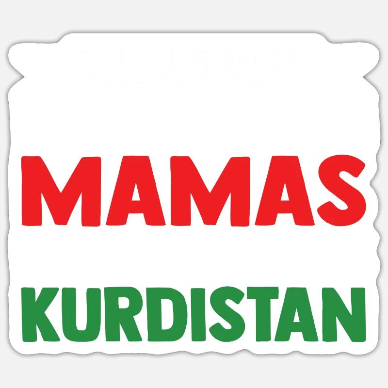 Kurden Mama Mutter Kurdistan - Sticker Größe S (10 x 10 cm) - Mattweiß