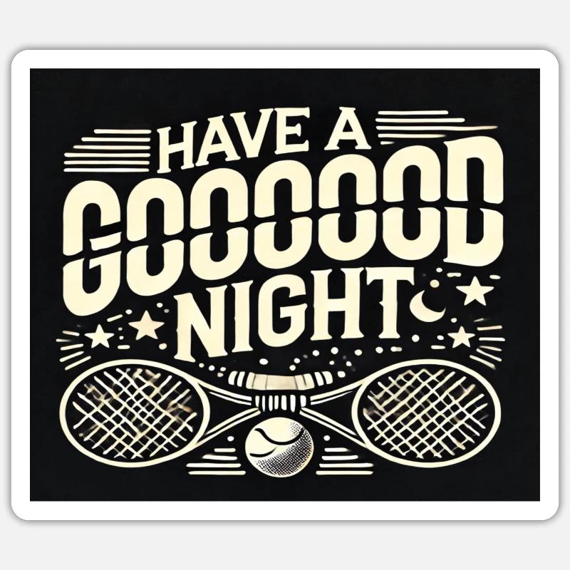GooooooodNight GOAT - Sticker Größe S (10 x 10 cm) - Mattweiß