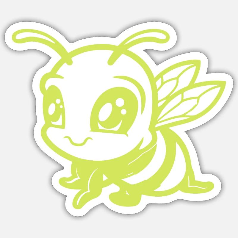 Bee Bumblebee Comic Sticker size S (10 x 10 cm)