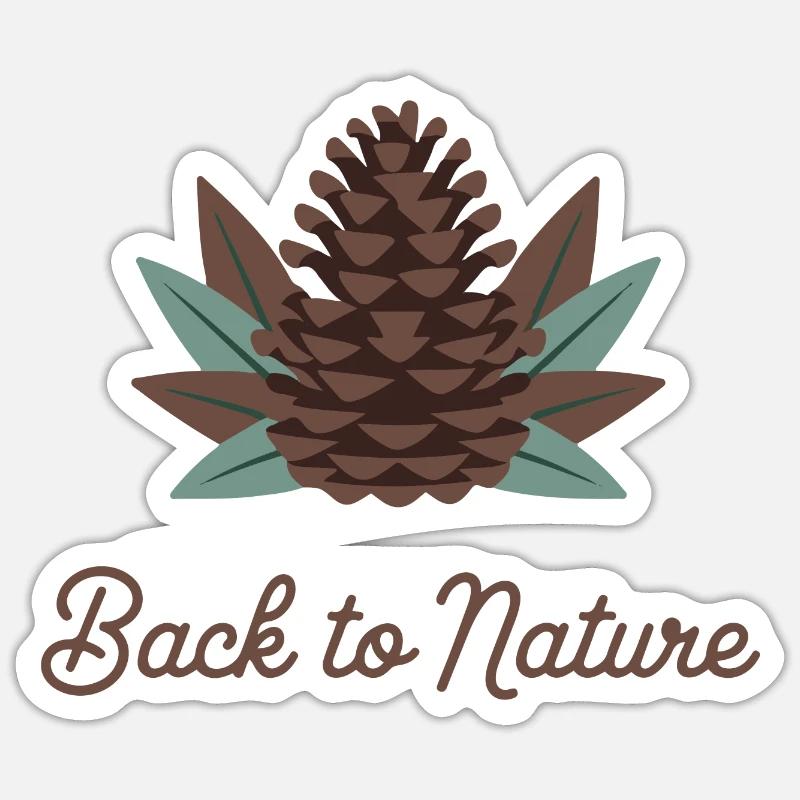 PINECONES, BACK TO NATURE Sticker size S (10 x 10 cm)