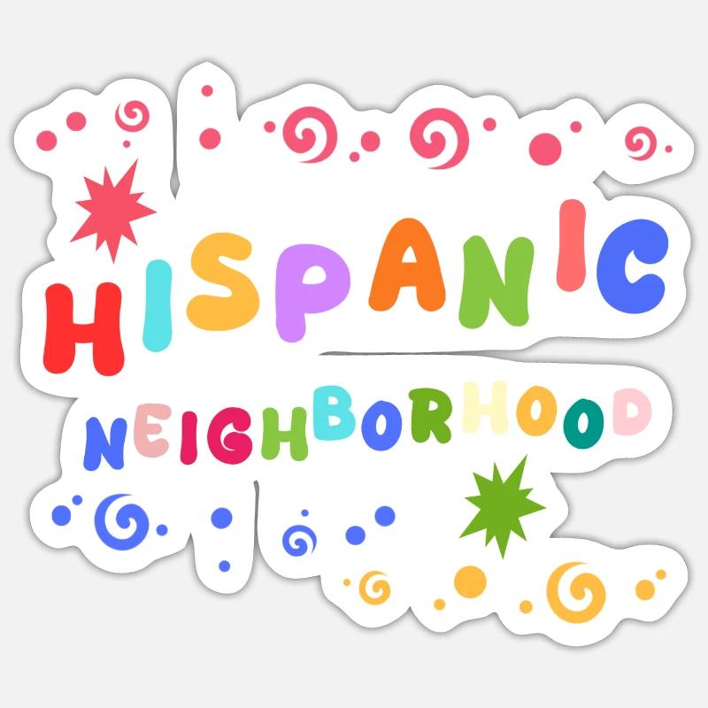 Quartier hispanique - Sticker taille S (10 x 10 cm) - blanc mat