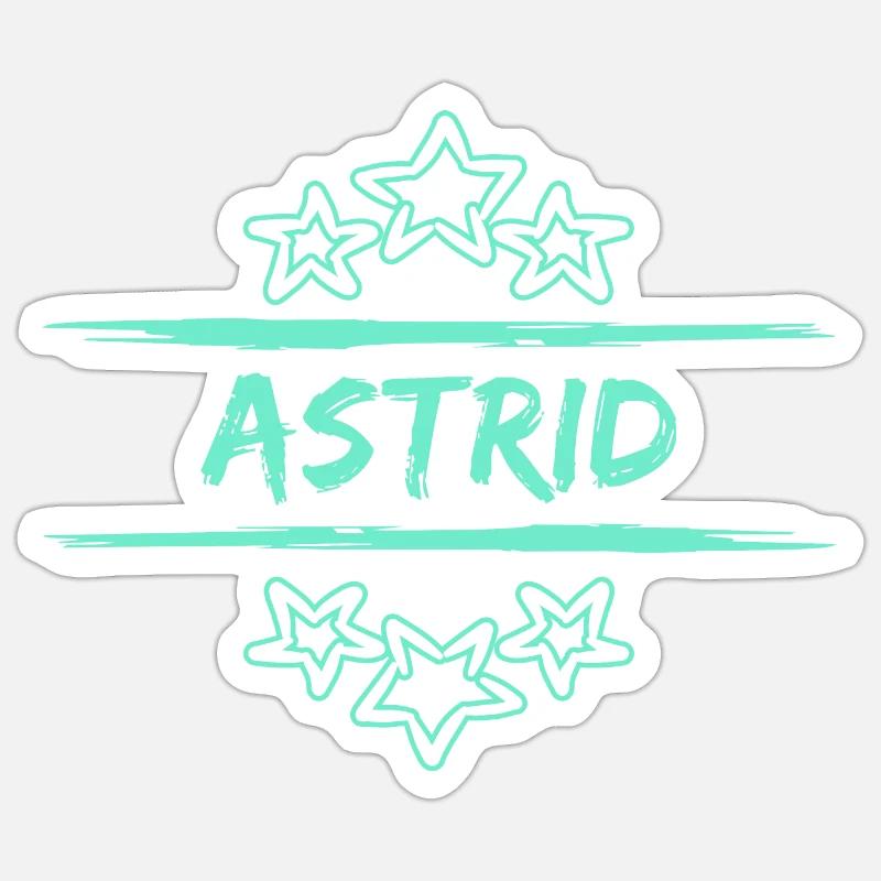 Astrid - Sticker taille S (10 x 10 cm) - blanc mat