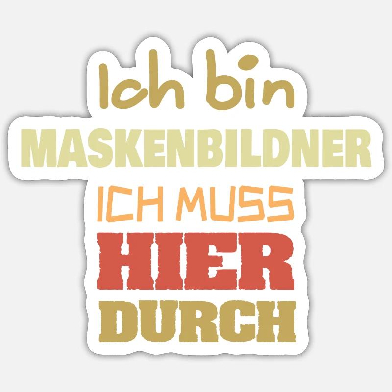 Maquilleuse - Sticker taille S (10 x 10 cm) - blanc mat