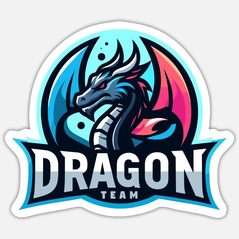 L’équipe Dragon - Sticker taille S (10 x 10 cm) - blanc mat