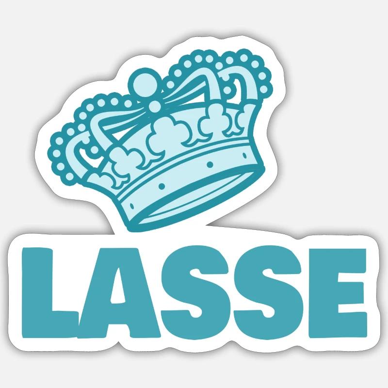Lasse - Sticker Größe S (10 x 10 cm) - Mattweiß