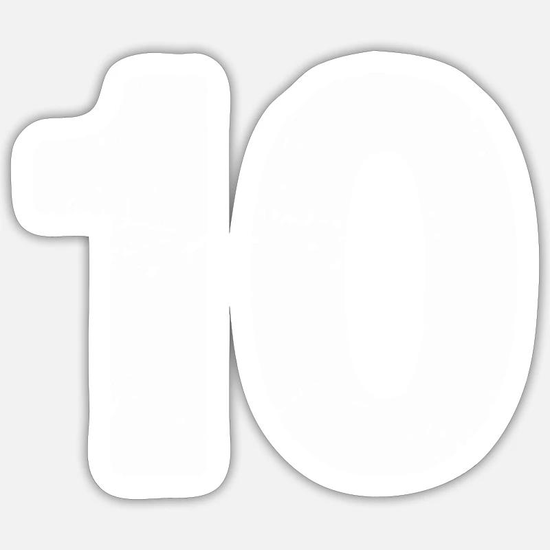 10 - Sticker taille S (10 x 10 cm) - blanc mat
